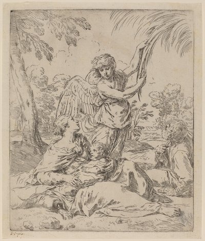 The Rest on the Flight into Egypt by Simone Cantarini