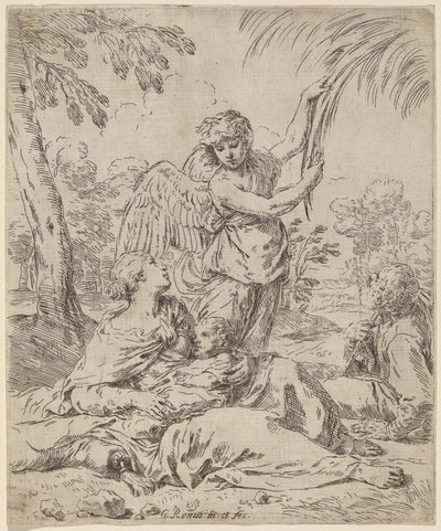 The Rest on the Flight into Egypt by Simone Cantarini