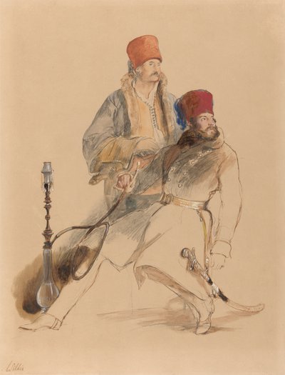 Captain Leigh and His Dragoman by Sir David Wilkie