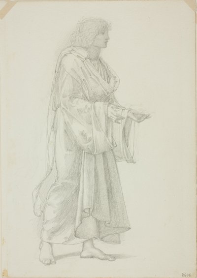Draped Standing Male Figure by Sir Edward Burne Jones