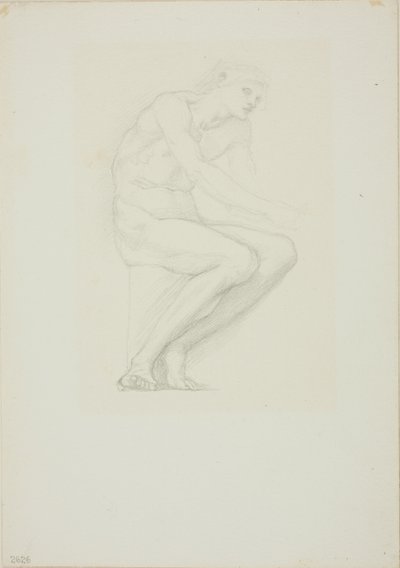Seated Male Nude by Sir Edward Burne Jones