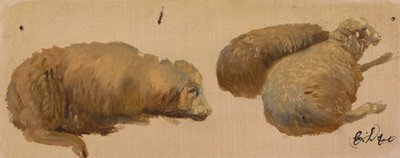 Three Sheep at Rest by Sir Edwin Henry Landseer
