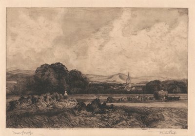 Cornfield Ivinghoe by Sir Frank Short