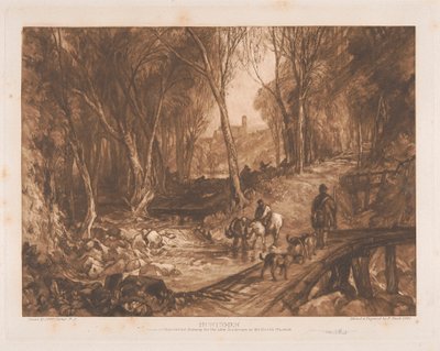 Huntsmen in a Wood by Sir Frank Short