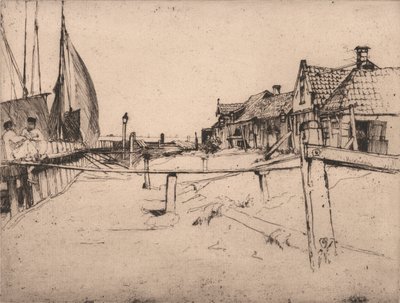 In Port, Volendam by Sir Frank Short