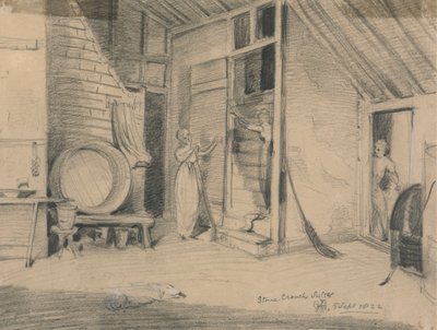 Kitchen: Interior, Stone Crouch by Sir George Hayter