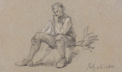 Man Sitting by Sir George Howland Beaumont seventh Baronet