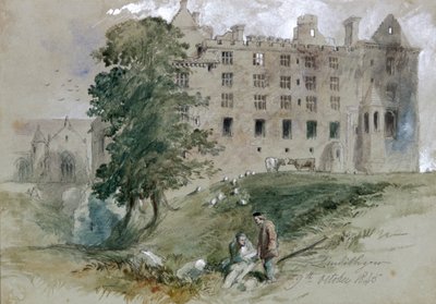 Linlithgow Castle, West Lothian, Scotland by Sir John Gilbert
