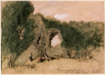 Pevensey Castle, East Sussex by Sir John Gilbert