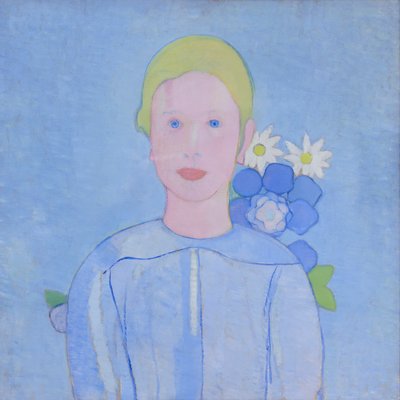 Girl with Paper Flowers by Siro Penagini