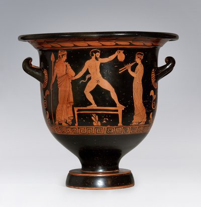 Satyr Dancing Apulian Krater by Sisyphus Painter
