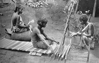 Singhalese weaving mats, 1902 by Skeen and Co