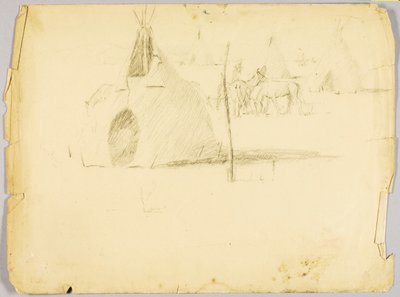 Indian Village by Solon H. Borglum