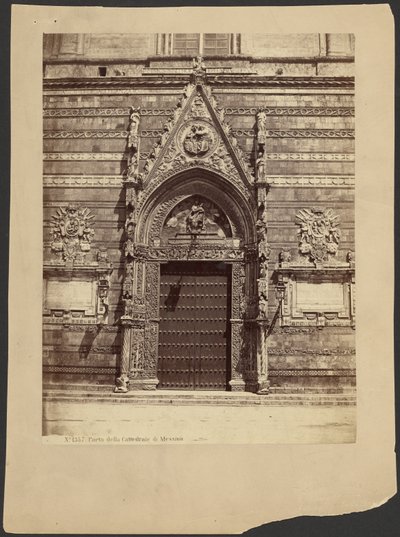 Door of the Cathedral of Messina by Sommer and Behles