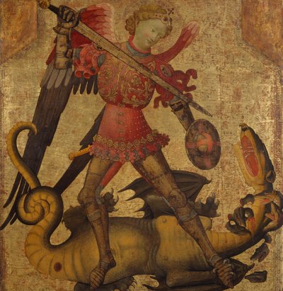 Saint Michael and the Dragon, ca. 1405 by Spanish