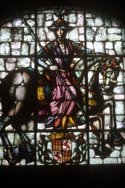 A knight on horseback by Spanish School