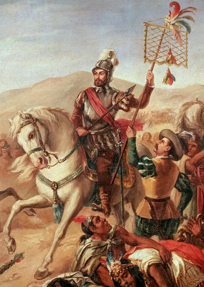Battle of Otumba on July 7 by Spanish School