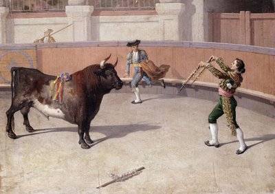 Bullfighting Scene by Spanish School