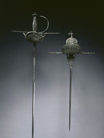 Cup-hilted rapiers, c.1650 by Spanish School