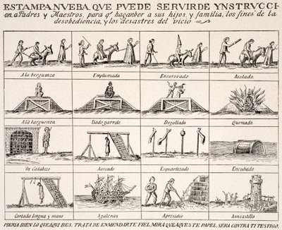 Pictorial treatise on morality by Spanish School