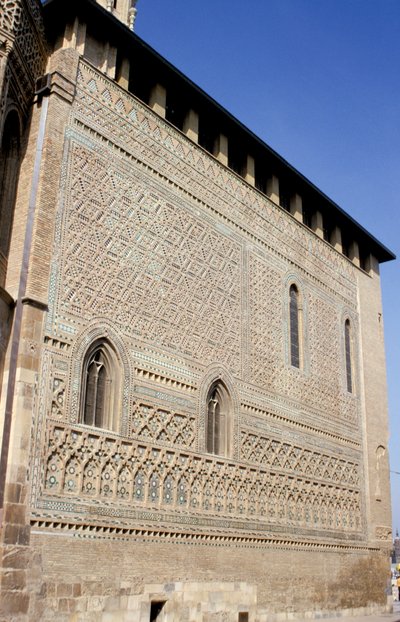 Spain, Zaragoza. La Seo, Mudejar Wall. by Spanish School