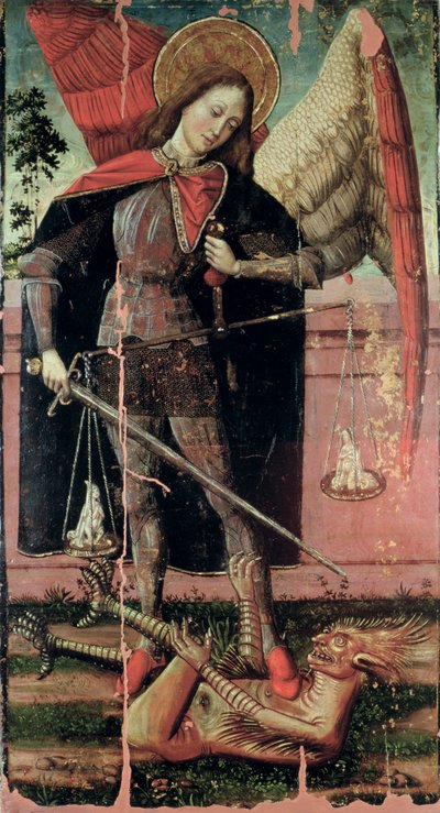 St. Michael Weighing Souls by Spanish School
