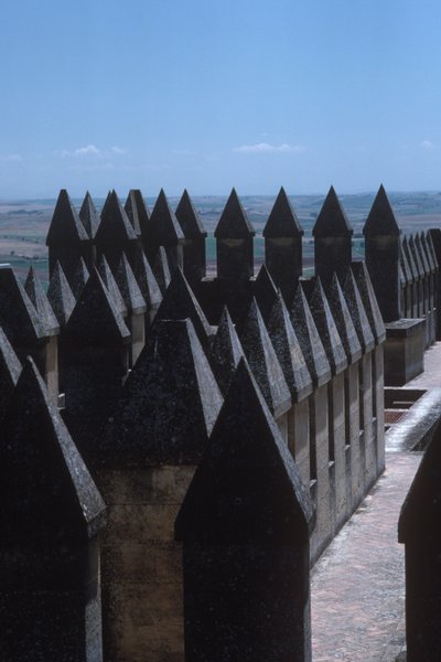 The castle battlements by Spanish School