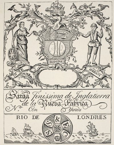 Trade Label of the South Sea Company by Spanish School