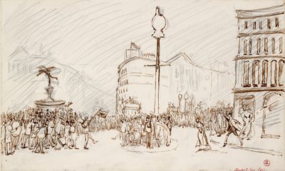 Street Scene-Piccadilly Circus by Spencer Gore