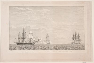Orlov Ship and Two Frigates by Søren Henrik Petersen