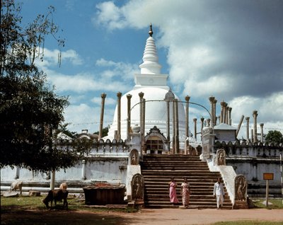 View of Thuparamaya dagoba by Sri Lankan School