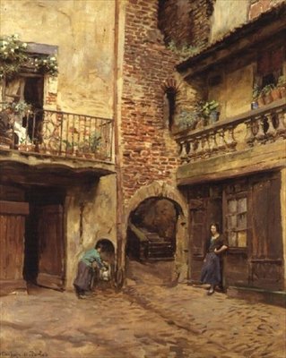 The Balcony, Cahors by Stanhope Alexander Forbes