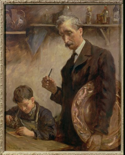 Young Apprentice, Newlyn Copperworks by Stanhope Alexander Forbes