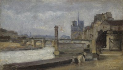 The Pont de la Tournelle, Paris by Stanislas Lepine