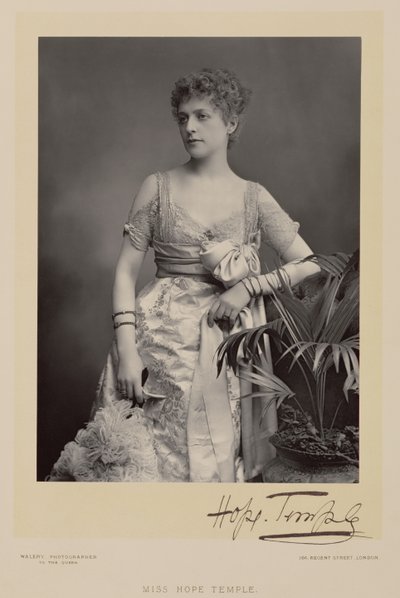 Miss Hope Temple, Portrait Photograph by Stanislaus Walery