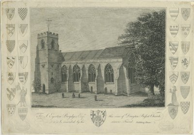 Drayton Bassett Church (engraving) by Stebbing Shaw