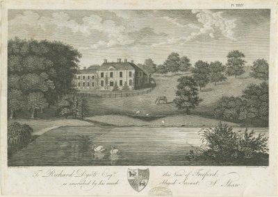 Freeford Hall: engraving, nd [1797] by Stebbing Shaw