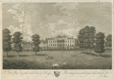 Kings Bromley Hall (engraving) by Stebbing Shaw