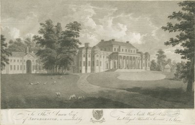 Shugborough Hall (engraving) by Stebbing Shaw