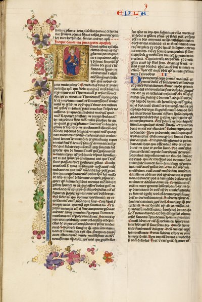 Initial P: Saint Peter by Stefan Lochner
