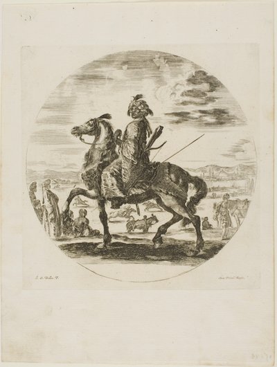 Black Horseman by Stefano della Bella