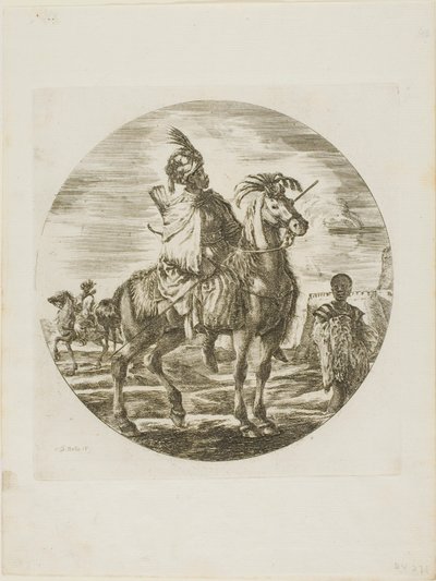 Black Horseman by Stefano della Bella