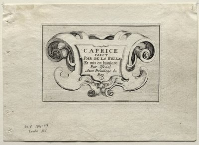 Caprices: Title Page by Stefano della Bella