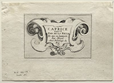 Caprices: Title Page by Stefano della Bella