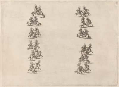 Cavaliers Fighting in Two Columns by Stefano della Bella