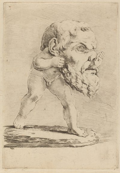 Child Wearing a Mask by Stefano della Bella