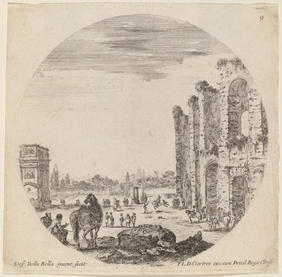 Colosseum and Arch of Constantine by Stefano della Bella