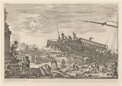 Loading a Ship by Stefano della Bella