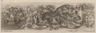 Ornamental Frieze with Leopard by Stefano della Bella