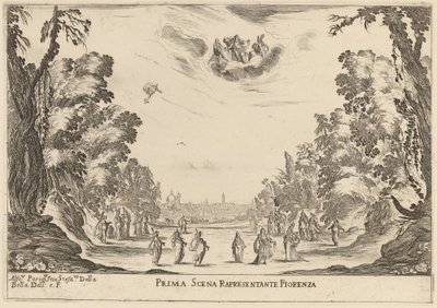 First Scene Representing Florence, 1637 by Stefano della Bella